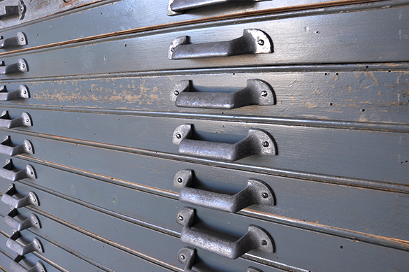 Old Typography Chests of Drawers